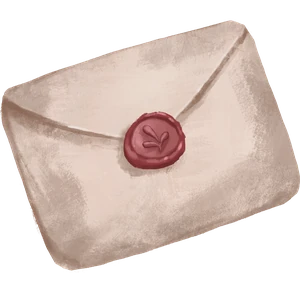 Illustration d’une lettre cachetée pour la newsletter RomanCirière